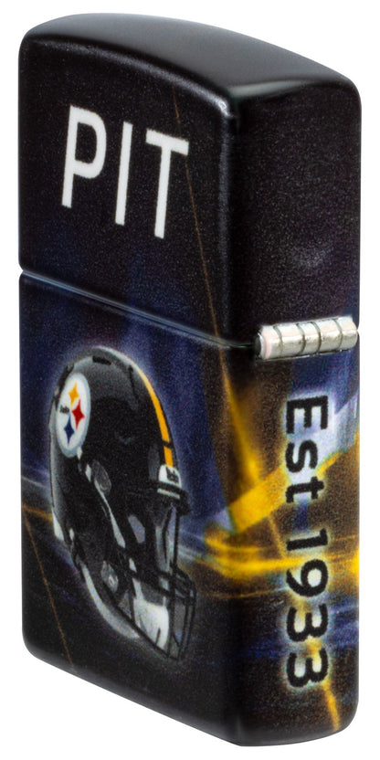 Zippo NFL Pittsburgh Steelers Team Spirit Design Black Matte Windproof Lighter