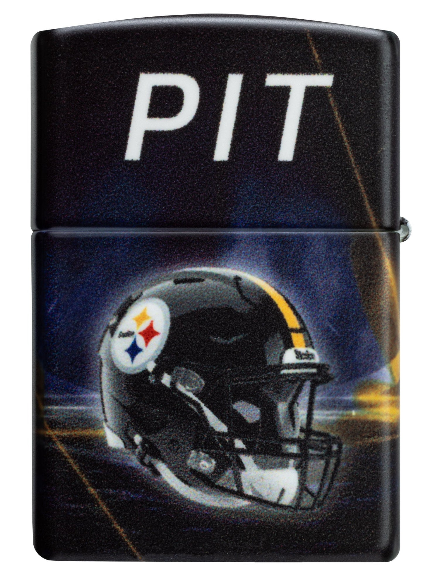 Zippo NFL Pittsburgh Steelers Team Spirit Design Black Matte Windproof Lighter