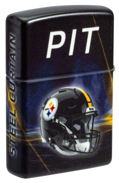 Zippo NFL Pittsburgh Steelers Team Spirit Design Black Matte Windproof Lighter