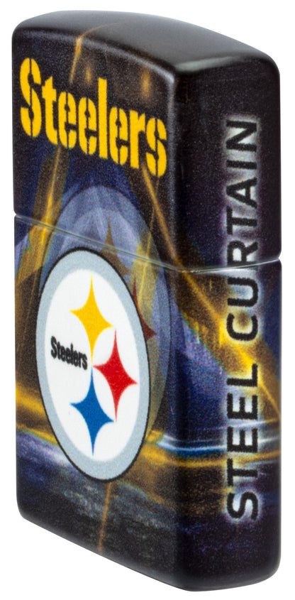 Zippo NFL Pittsburgh Steelers Team Spirit Design Black Matte Windproof Lighter