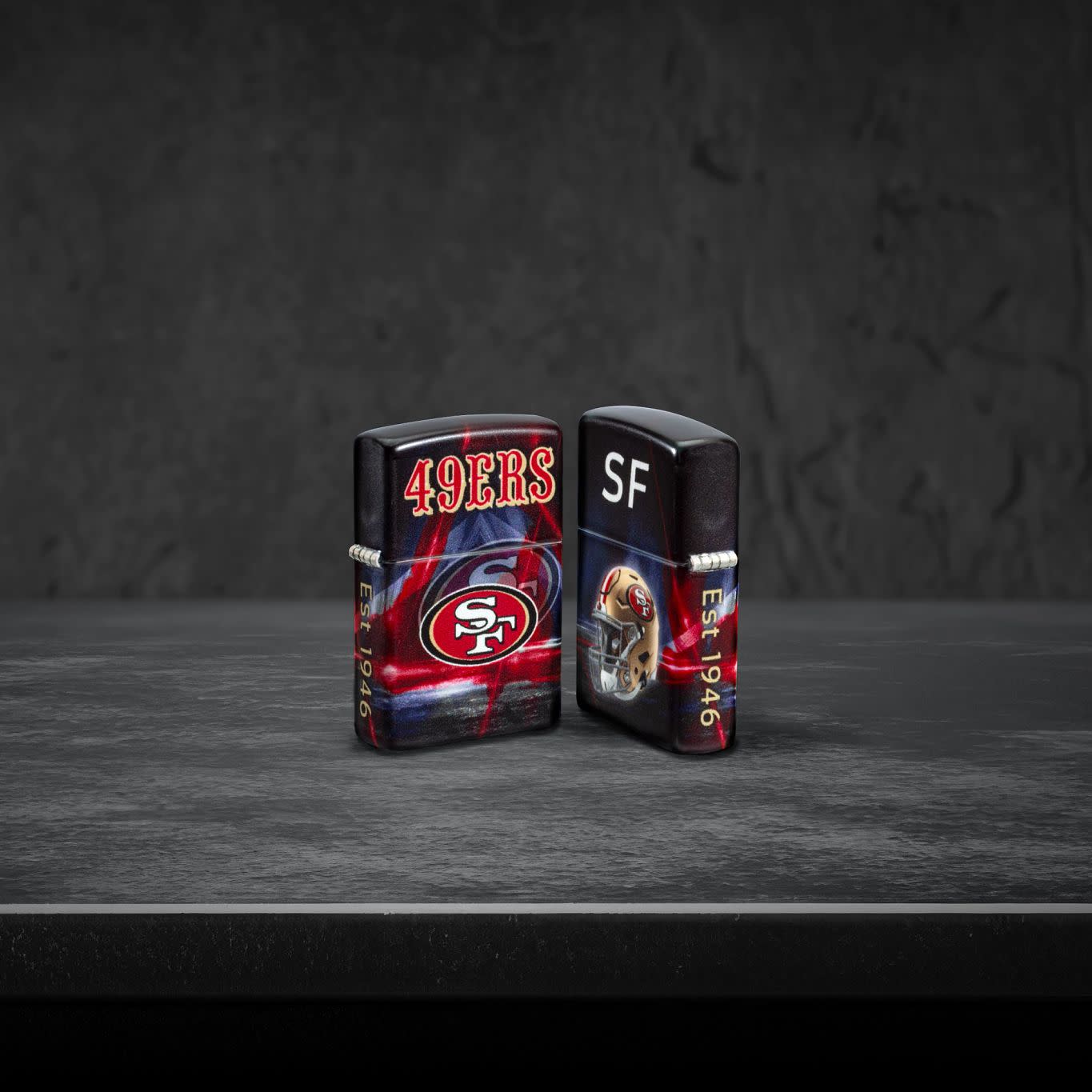 Zippo NFL San Francisco 49ers Team Spirit Design Black Matte Windproof Lighter