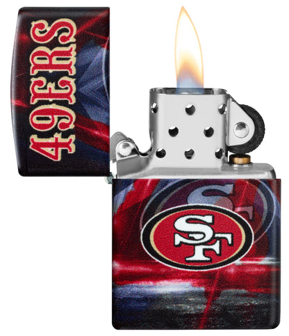 Zippo NFL San Francisco 49ers Team Spirit Design Black Matte Windproof Lighter