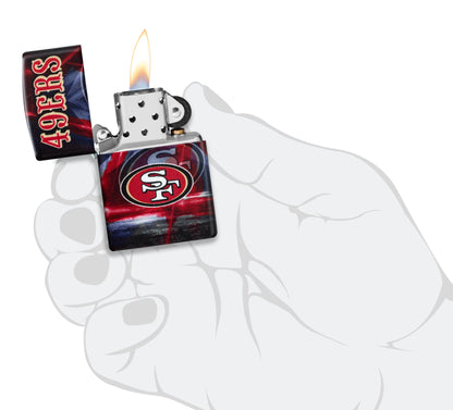 Zippo NFL San Francisco 49ers Team Spirit Design Black Matte Windproof Lighter