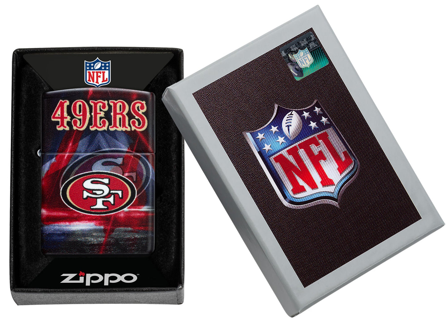 Zippo NFL San Francisco 49ers Team Spirit Design Black Matte Windproof Lighter