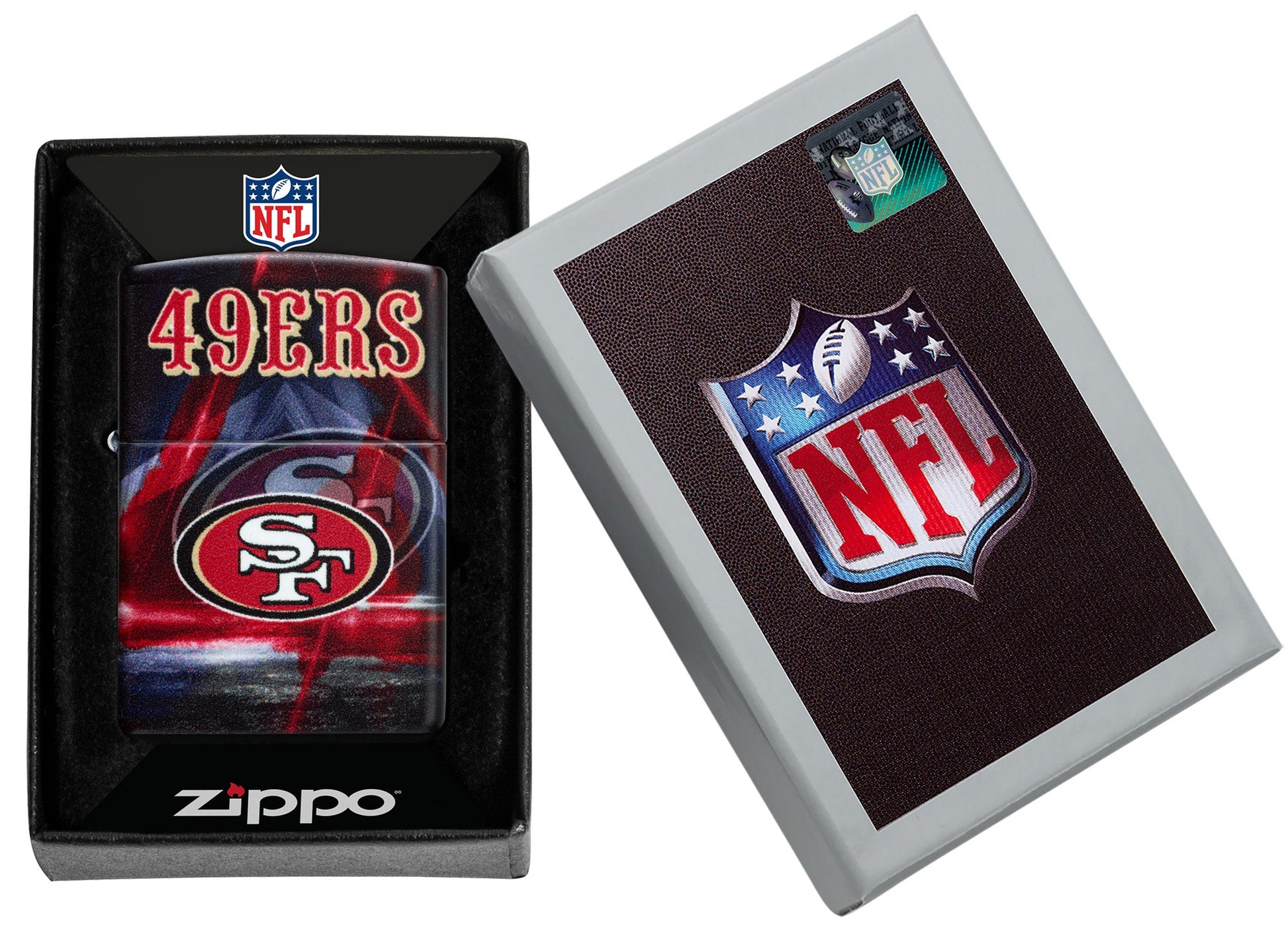 Zippo NFL San Francisco 49ers Team Spirit Design Black Matte Windproof Lighter