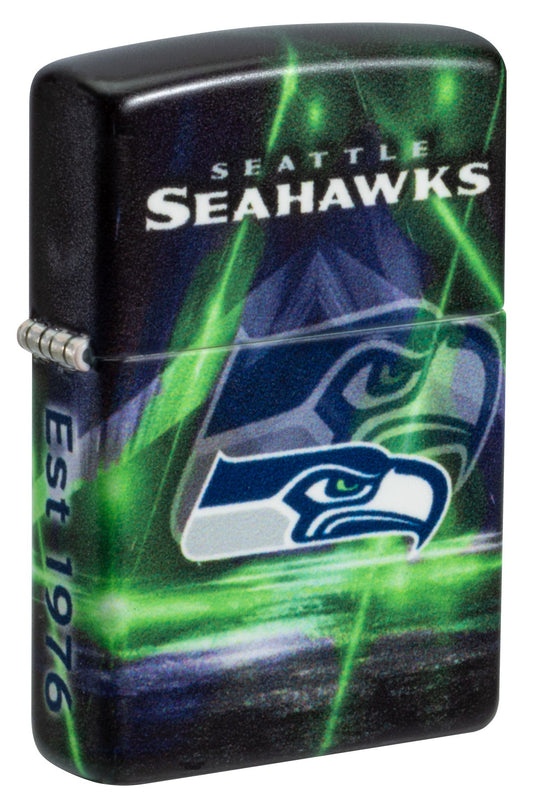 Zippo NFL Seattle Seahawks Team Spirit Design Black Matte Windproof Lighter