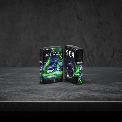 Zippo NFL Seattle Seahawks Team Spirit Design Black Matte Windproof Lighter