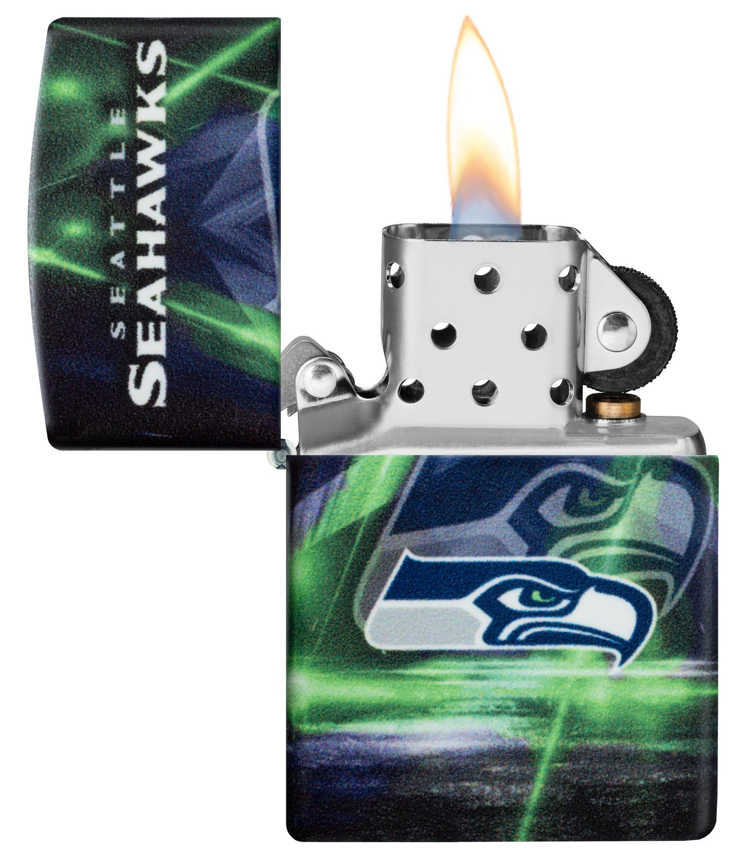Zippo NFL Seattle Seahawks Team Spirit Design Black Matte Windproof Lighter