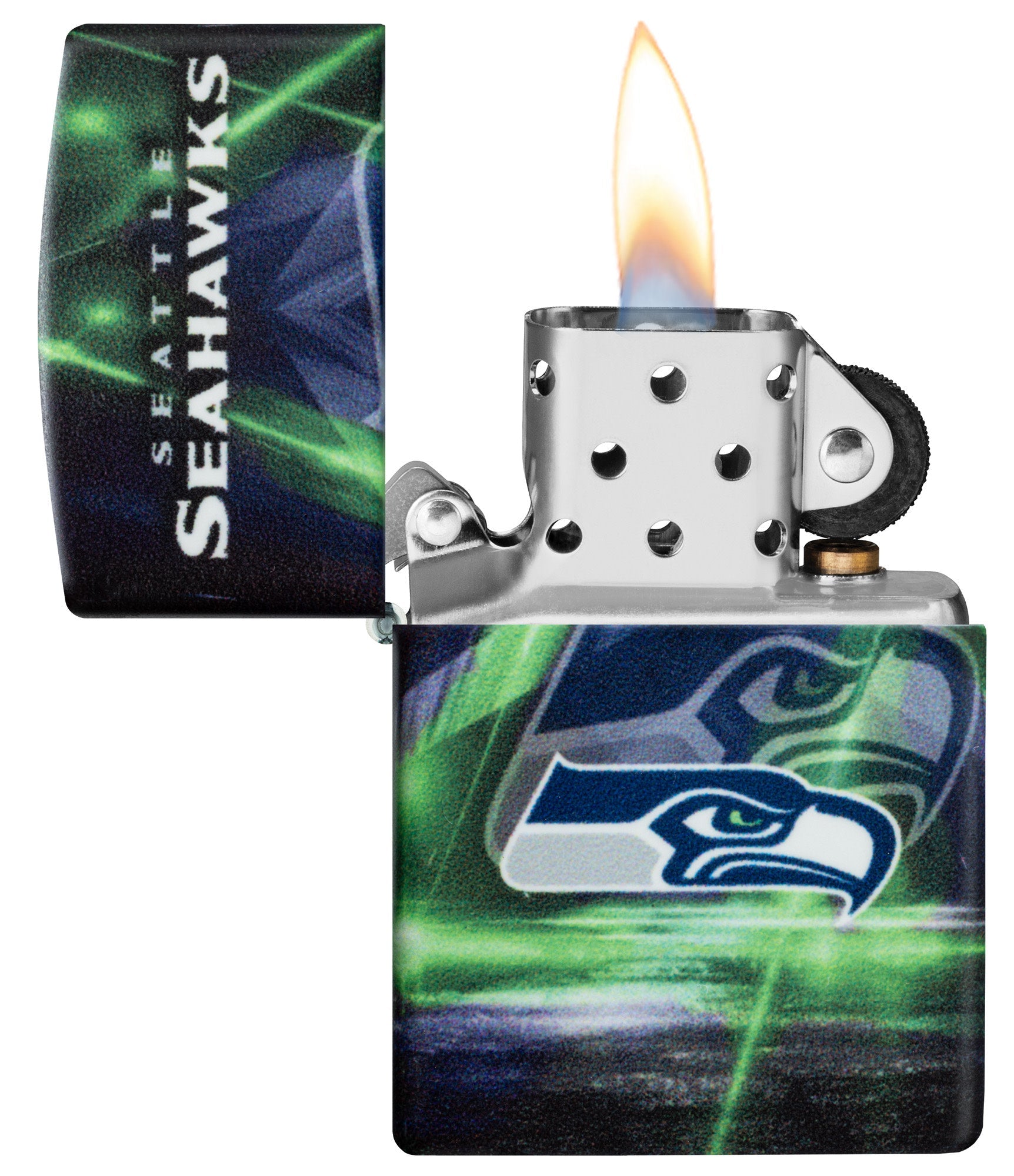 Zippo NFL Seattle Seahawks Team Spirit Design Black Matte Windproof Lighter