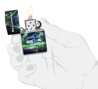 Zippo NFL Seattle Seahawks Team Spirit Design Black Matte Windproof Lighter