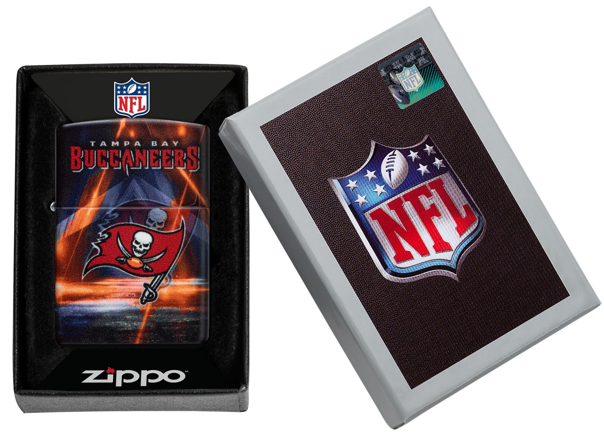 Zippo NFL Tampa Bay Buccaneers Team Spirit Design Black Matte Windproof Lighter