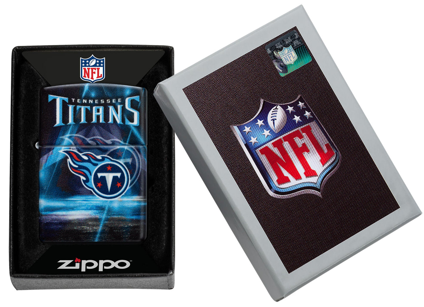 Zippo NFL Tennessee Titans Team Spirit Design Black Matte Windproof Lighter