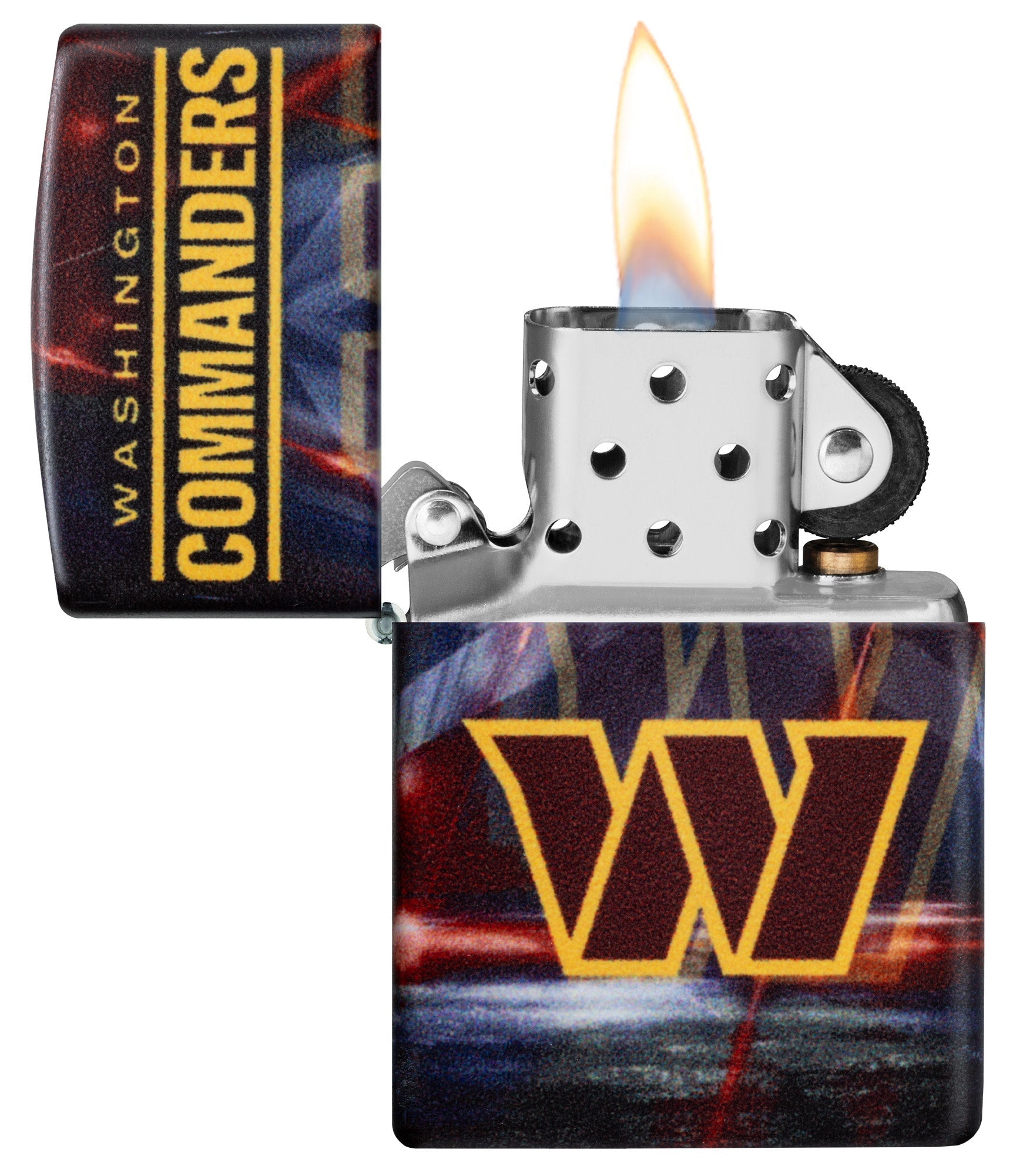 Zippo NFL Washington Commanders Team Spirit Design Black Matte Windproof Lighter