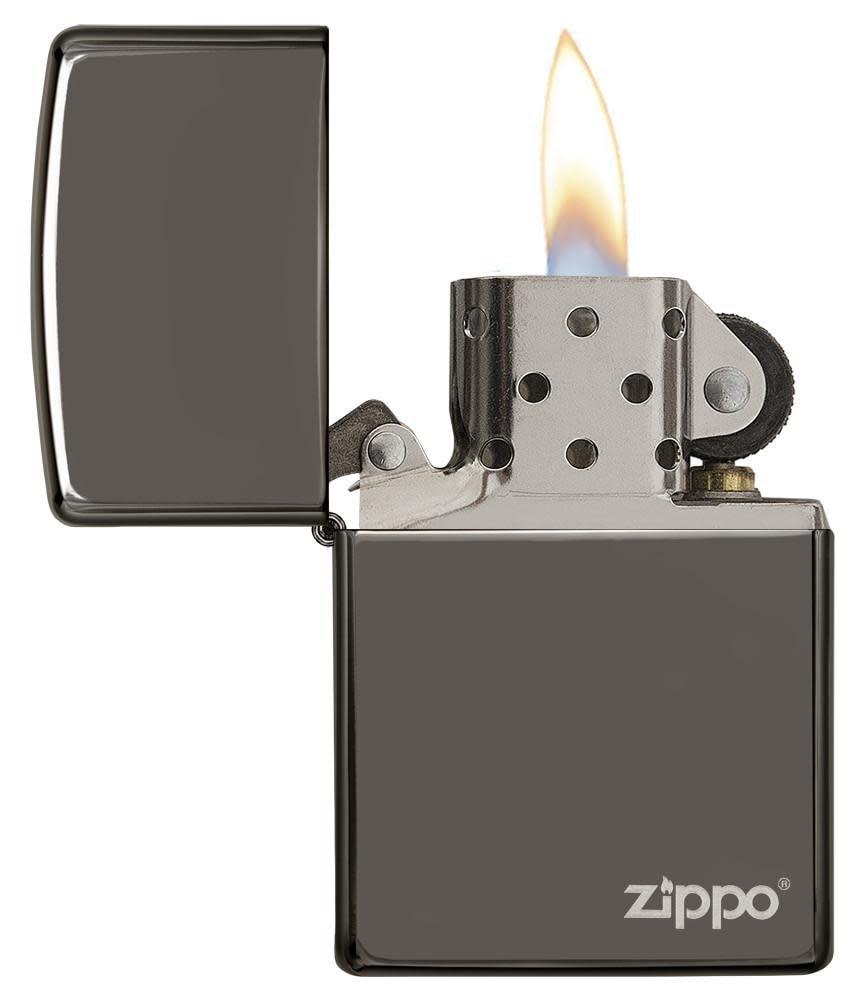 Zippo Classic Black Ice® Logo Windproof Lighter
