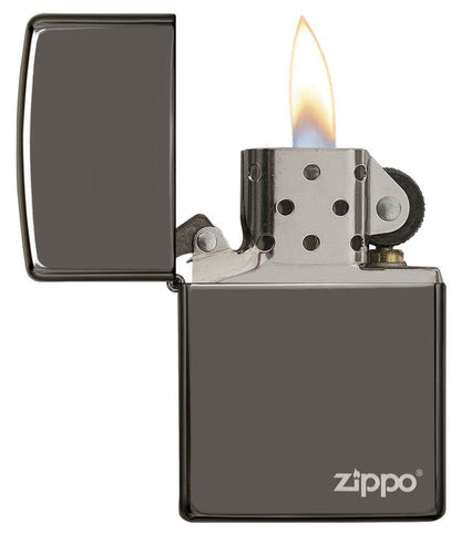 Zippo Classic Black Ice® Logo Windproof Lighter