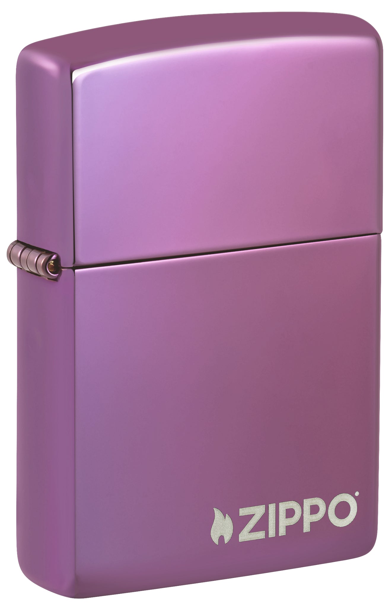 Zippo Classic High Polish Purple Windproof Lighter with Logo