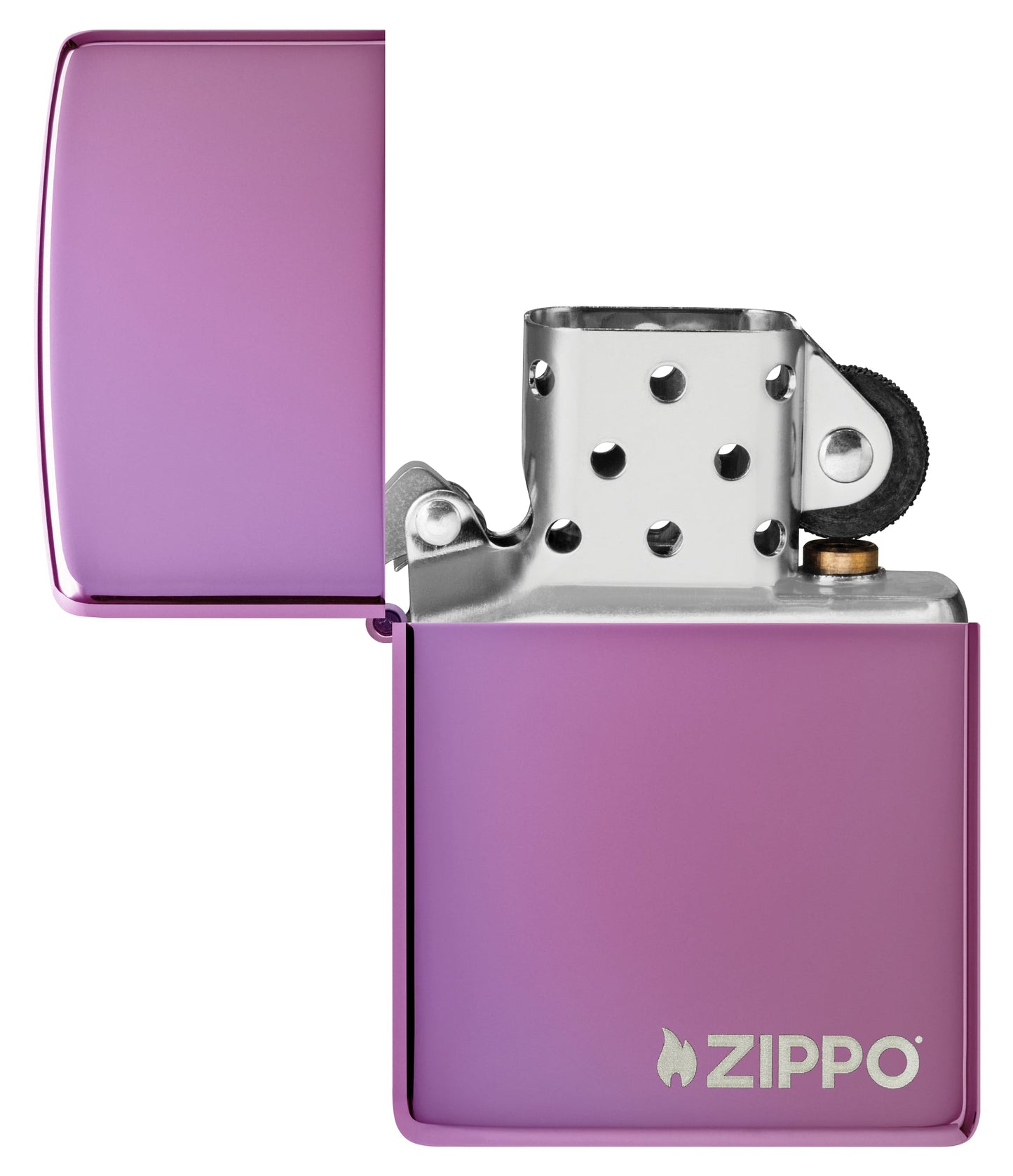 Zippo Classic High Polish Purple Windproof Lighter with Logo