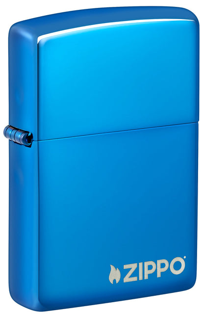 Zippo Classic High Polish Blue Logo Windproof Lighter