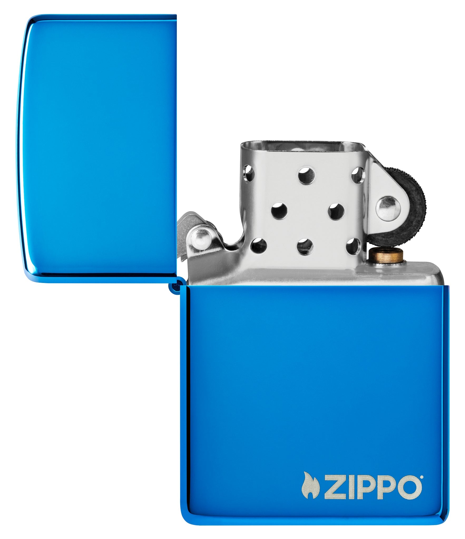 Zippo Classic High Polish Blue Logo Windproof Lighter