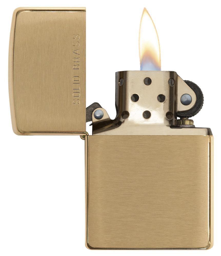 Zippo Classic Brushed Solid Brass Windproof Lighter
