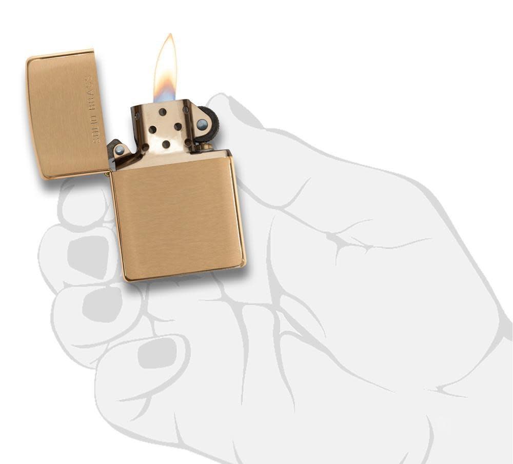 Zippo Classic Brushed Solid Brass Windproof Lighter