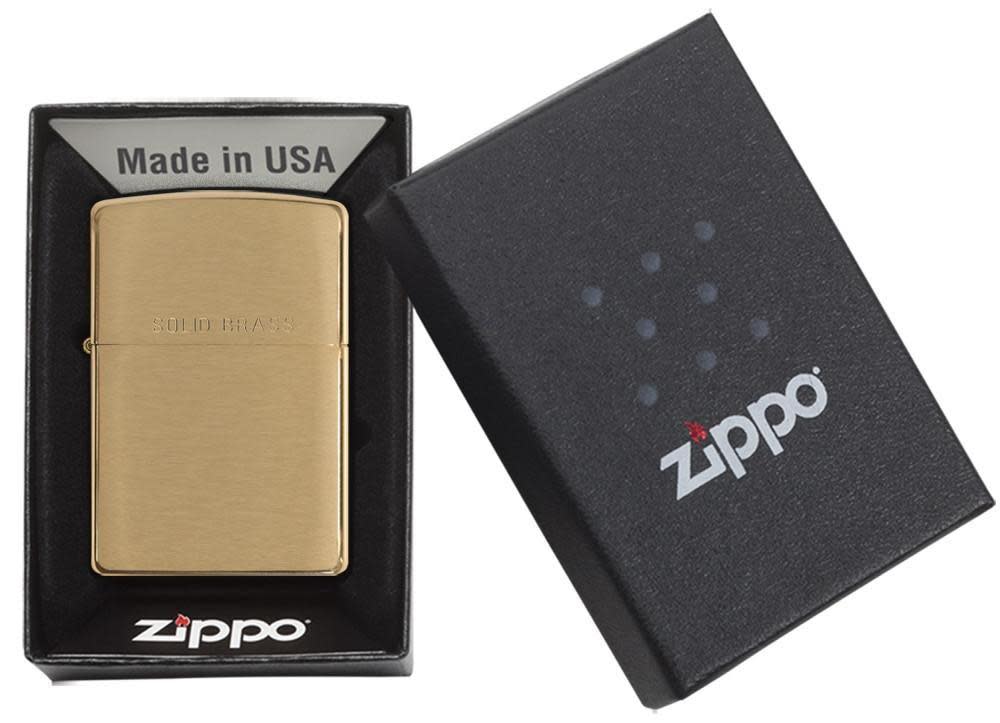 Zippo Classic Brushed Solid Brass Windproof Lighter