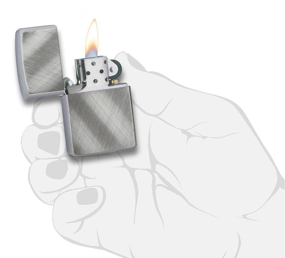 Zippo Classic Diagonal Weave Chrome Windproof Lighter