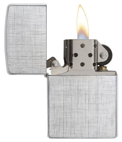 Zippo Classic Linen Weave Chrome Windproof Lighter