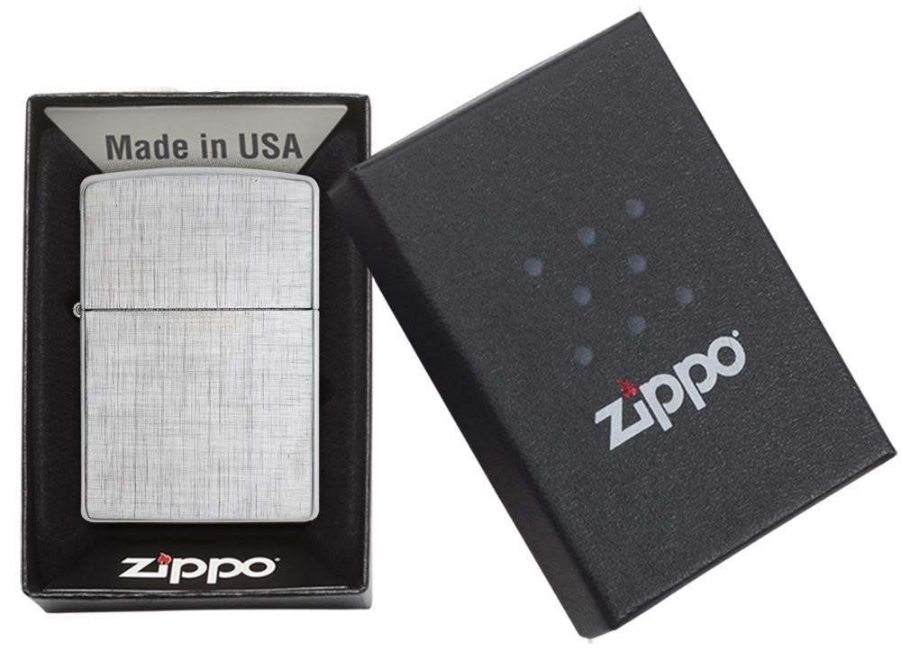 Zippo Classic Linen Weave Chrome Windproof Lighter