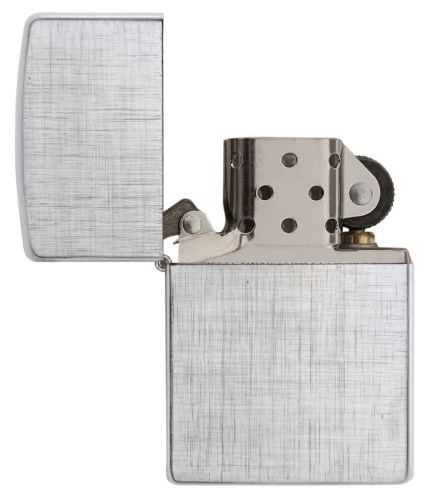Zippo Classic Linen Weave Chrome Windproof Lighter
