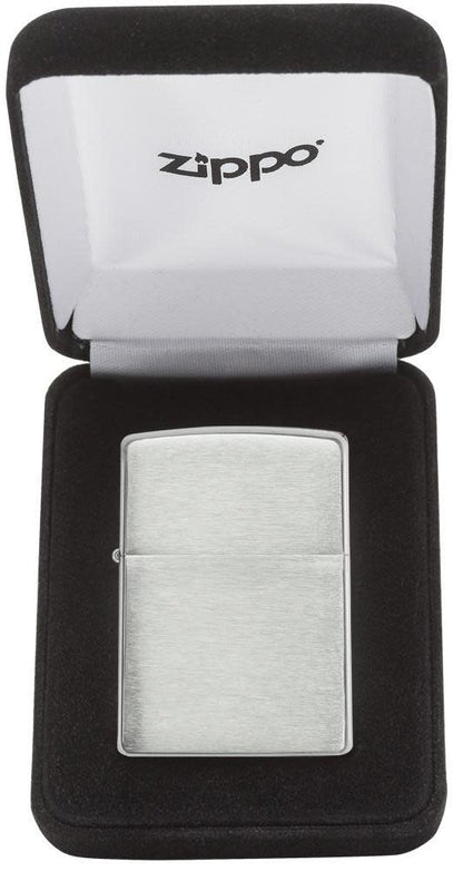 Zippo Luxury Brushed Sterling Silver Windproof Lighter