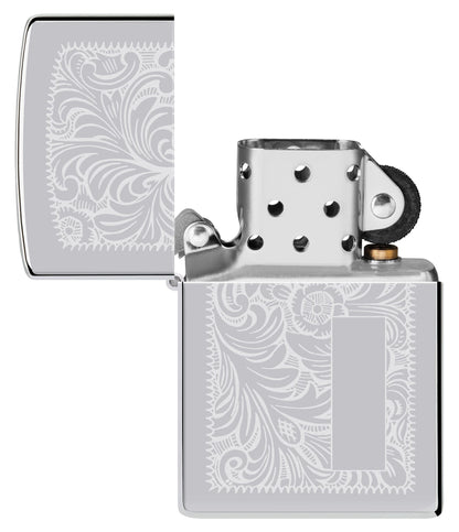 Zippo High Polish Chrome Venetian® Windproof Lighter