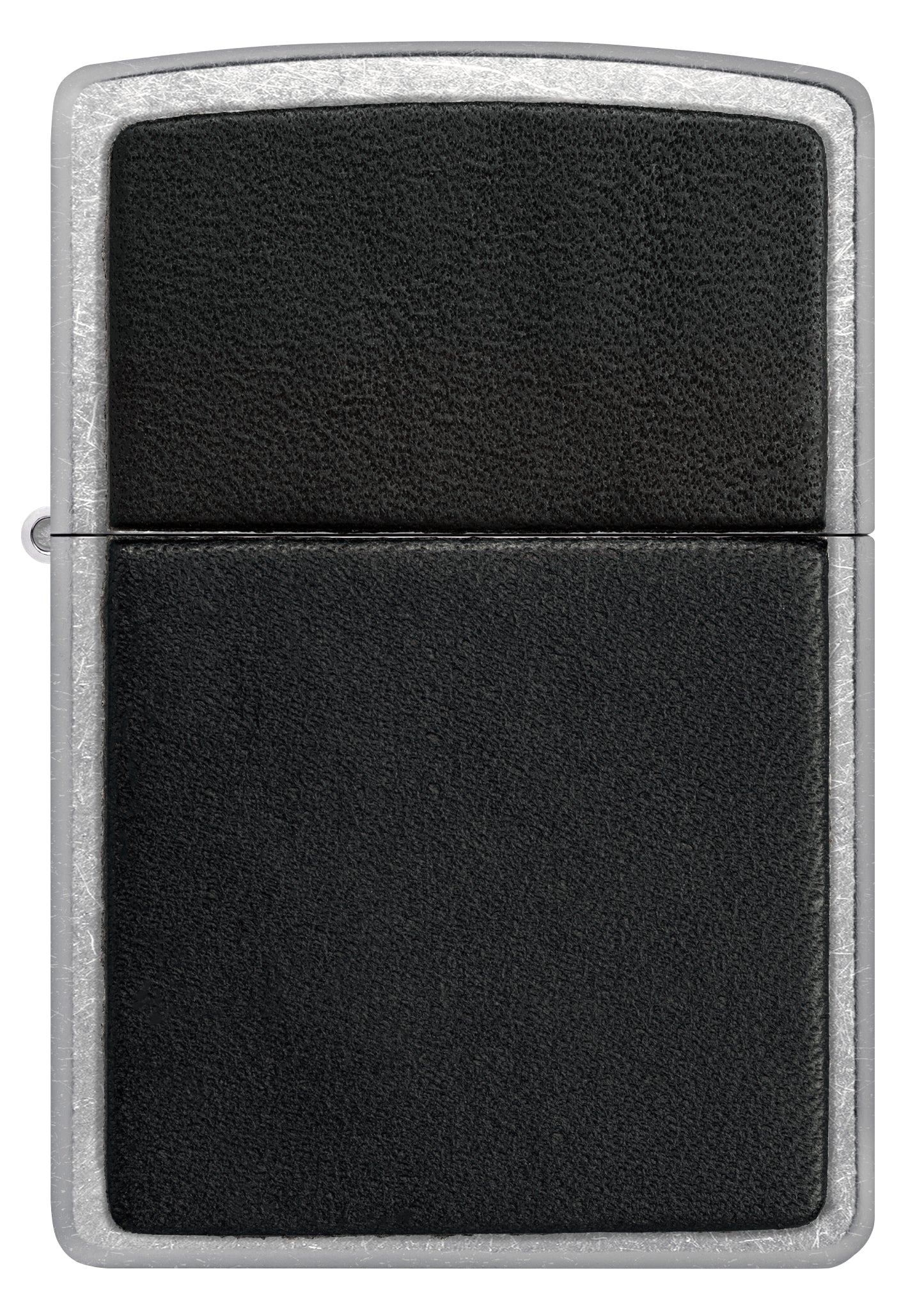 Zippo Black Leather Emblem Street Chrome Windproof Lighter