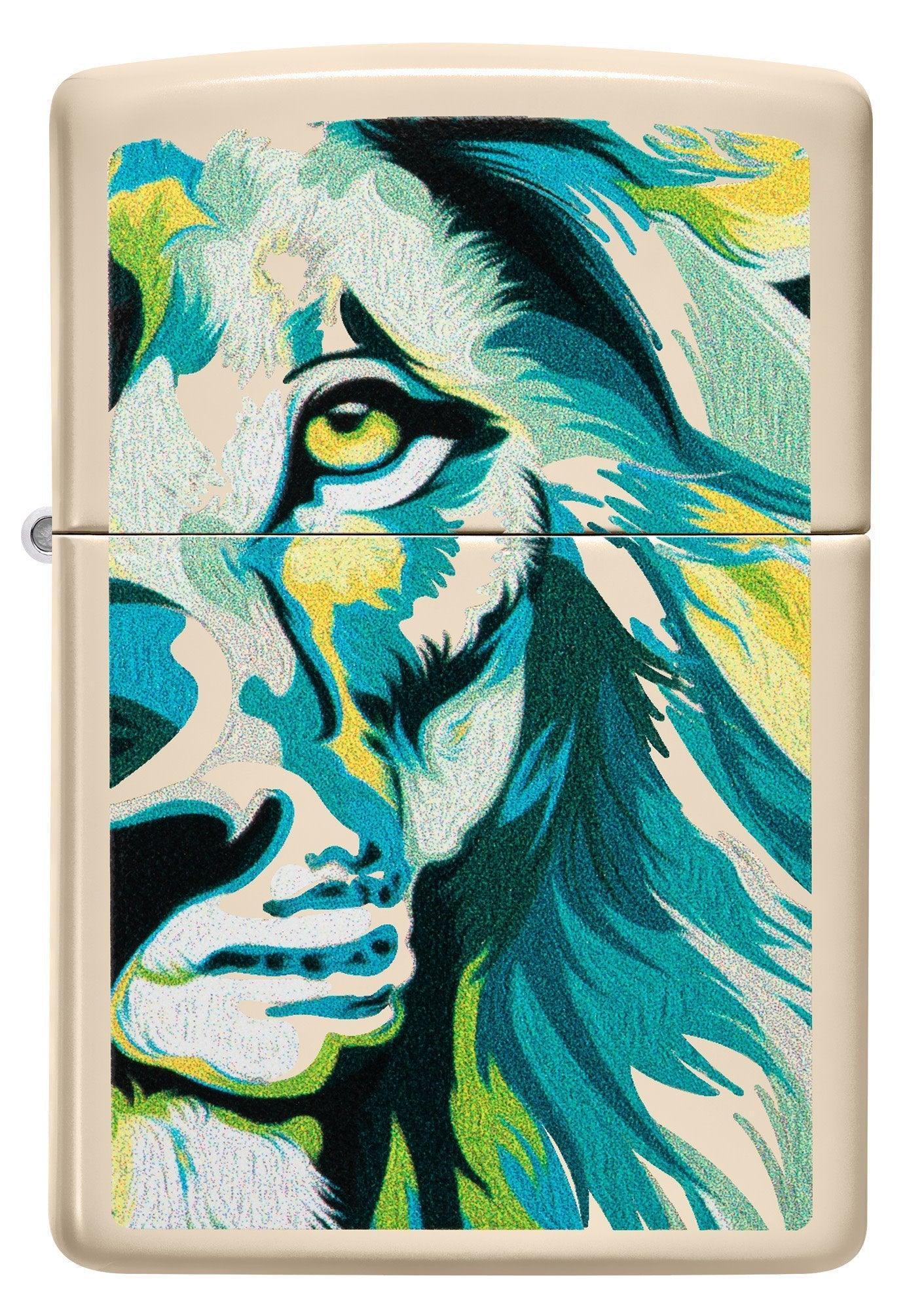 Zippo Lion Design Flat Sand Windproof Lighter