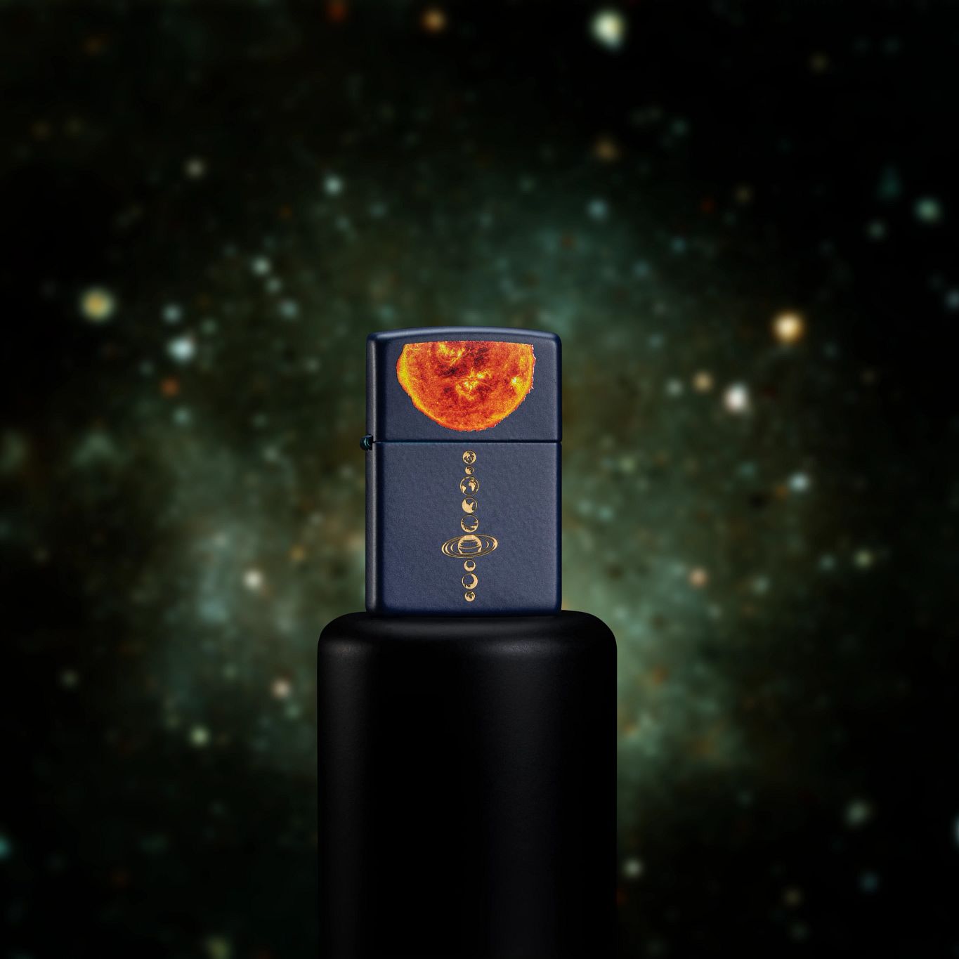 Zippo Solar System Design Navy Matte Windproof Lighter