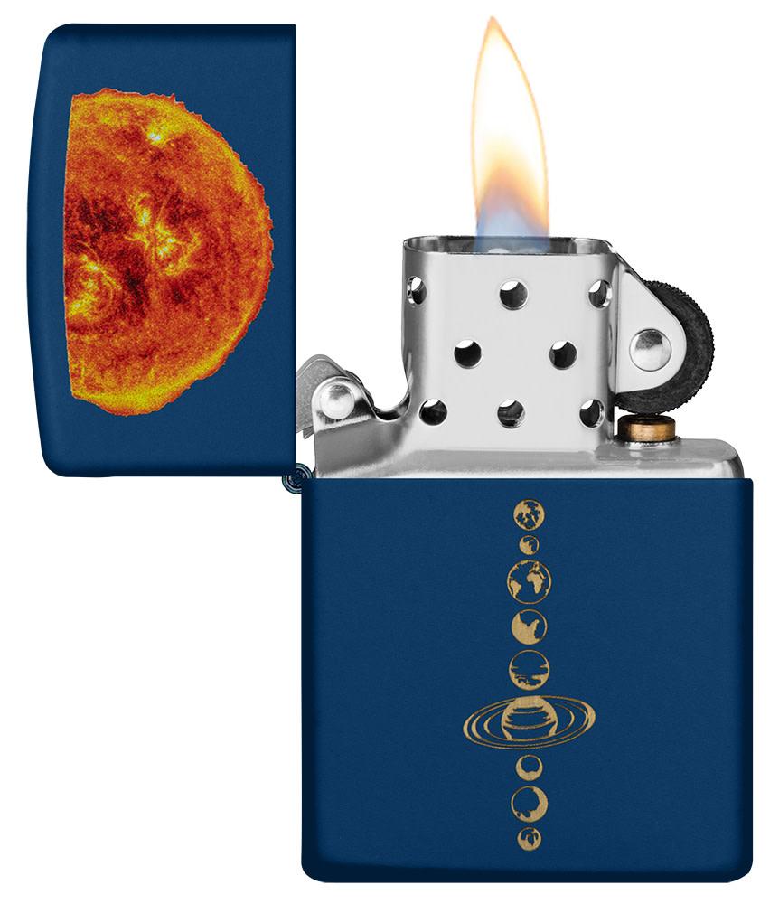 Zippo Solar System Design Navy Matte Windproof Lighter