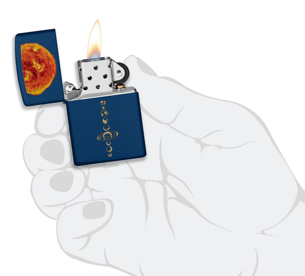 Zippo Solar System Design Navy Matte Windproof Lighter