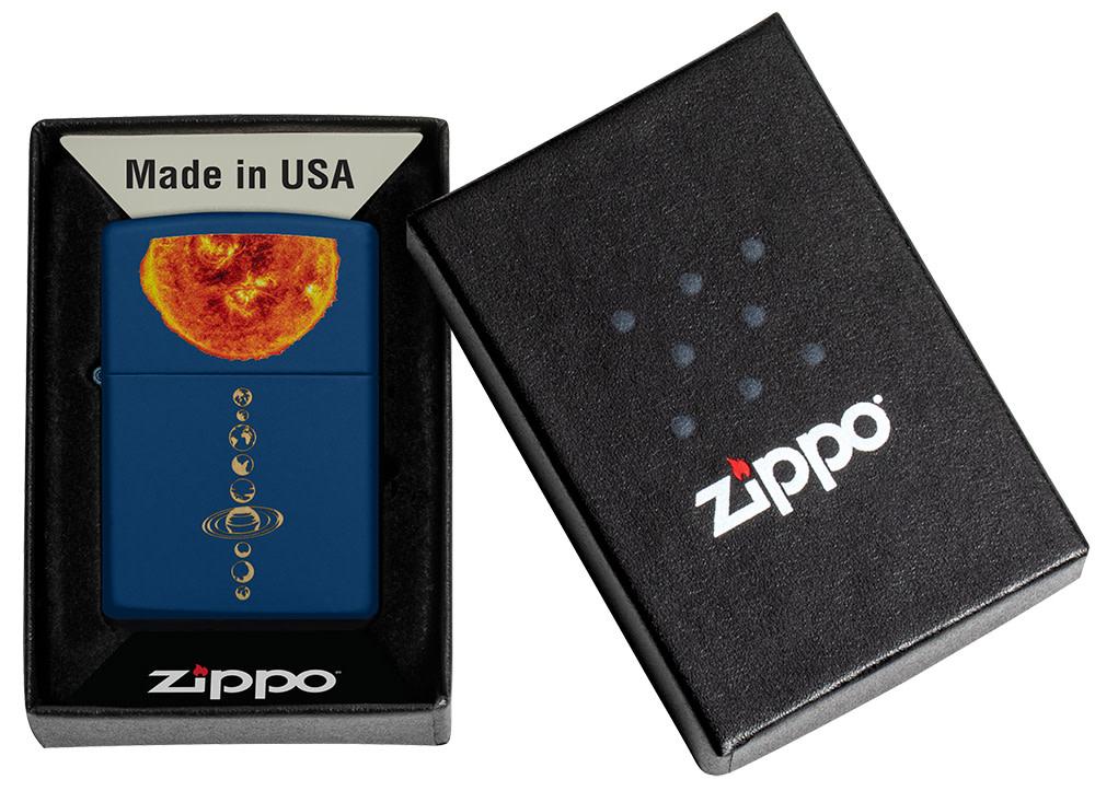 Zippo Solar System Design Navy Matte Windproof Lighter