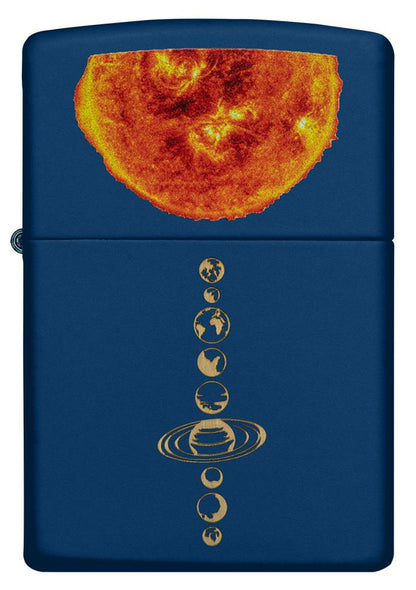 Zippo Solar System Design Navy Matte Windproof Lighter