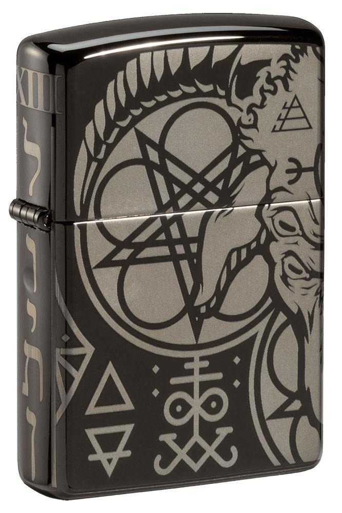 Zippo Occult Design High Polish Black Windproof Lighter