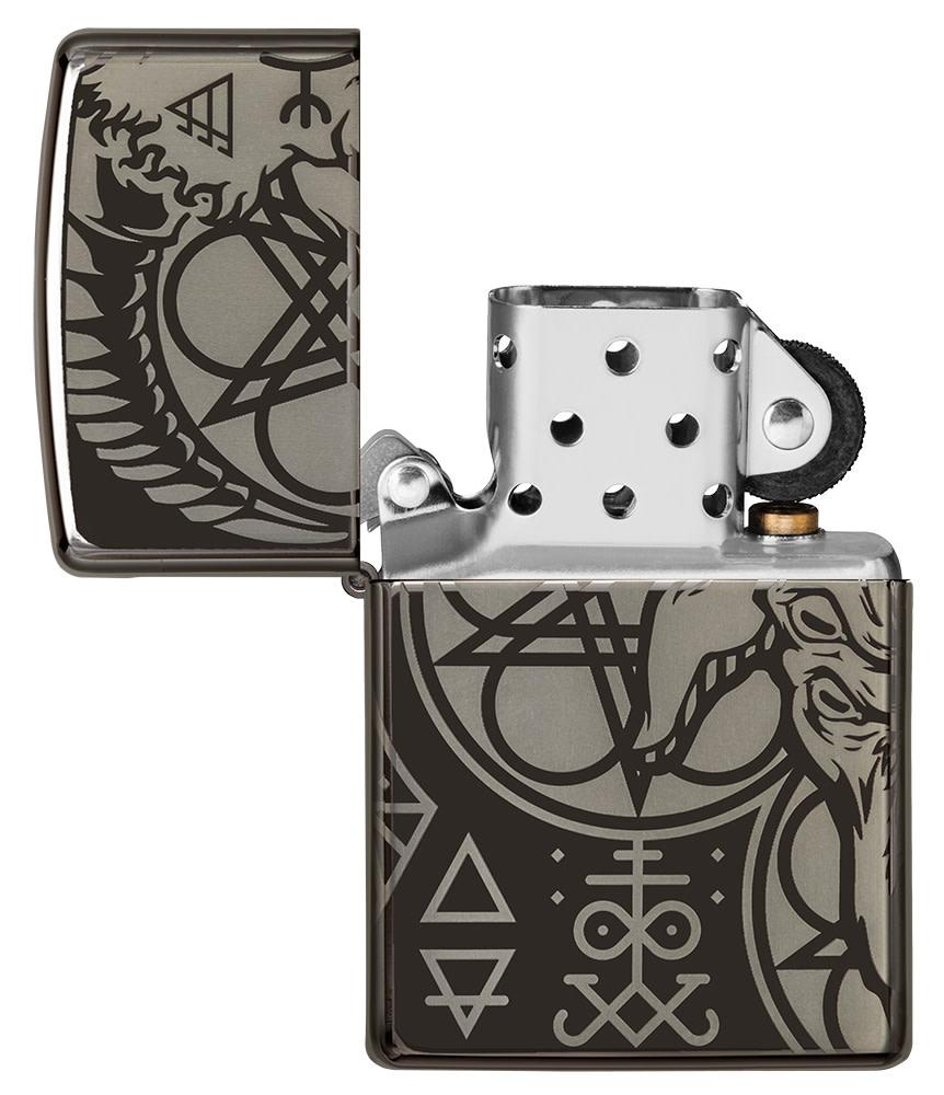 Zippo Occult Design High Polish Black Windproof Lighter