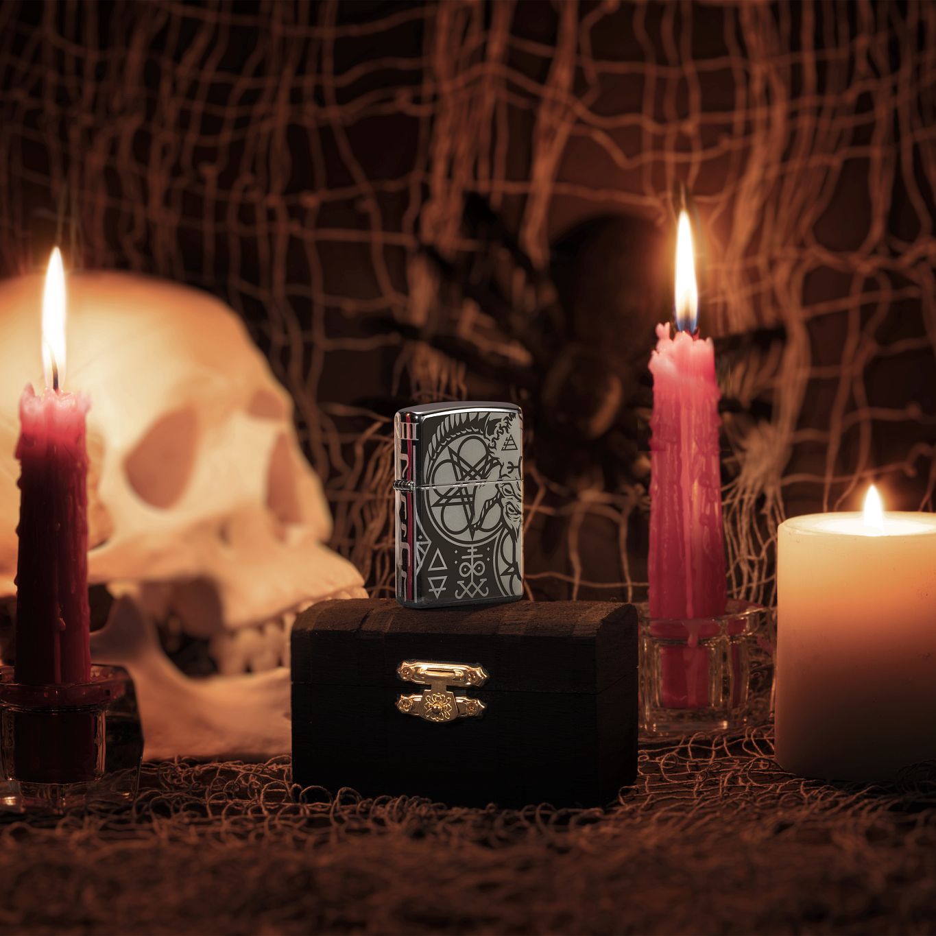 Zippo Occult Design High Polish Black Windproof Lighter