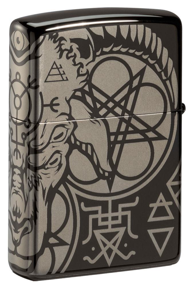 Zippo Occult Design High Polish Black Windproof Lighter