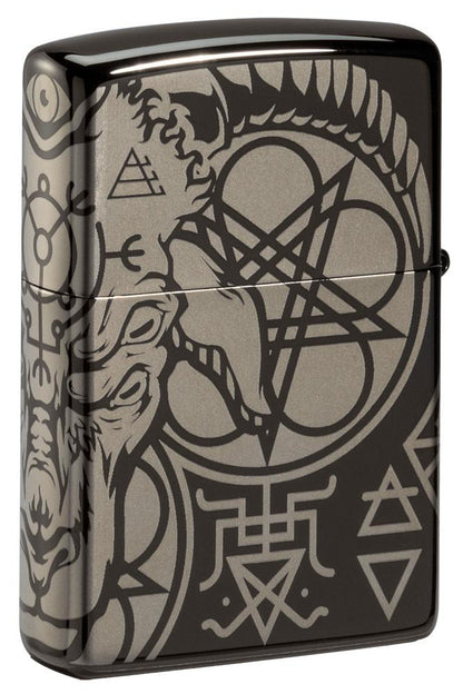 Zippo Occult Design High Polish Black Windproof Lighter