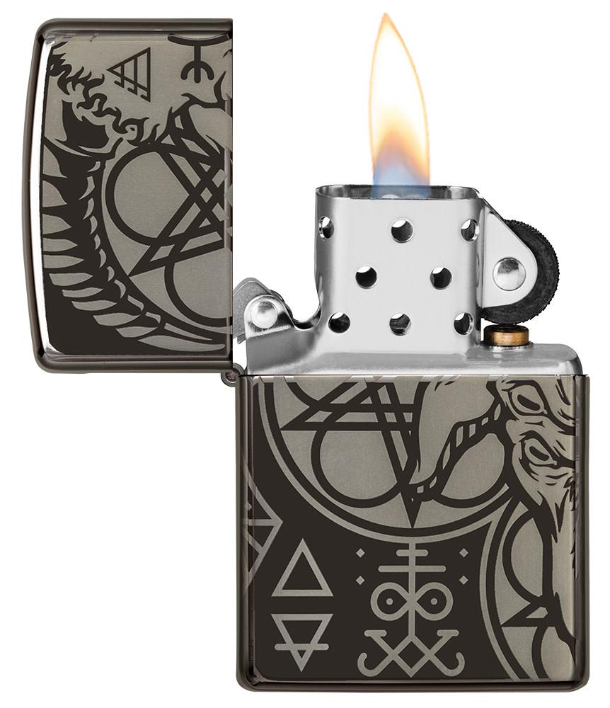 Zippo Occult Design High Polish Black Windproof Lighter
