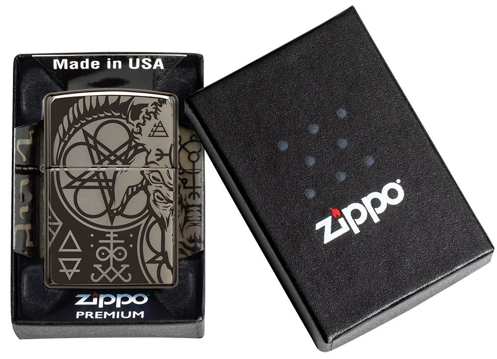 Zippo Occult Design High Polish Black Windproof Lighter