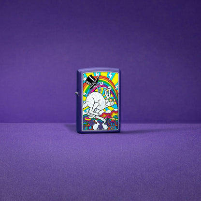 Zippo White Rabbit Design Purple Matte Windproof Lighter