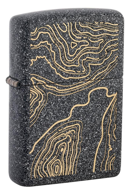 Zippo Topo Map Design Iron Stone Windproof Lighter