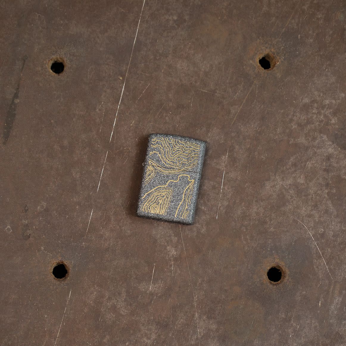 Zippo Topo Map Design Iron Stone Windproof Lighter