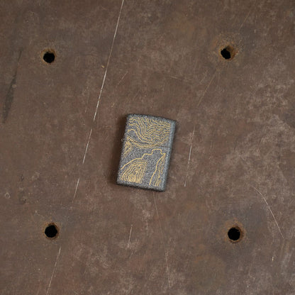 Zippo Topo Map Design Iron Stone Windproof Lighter